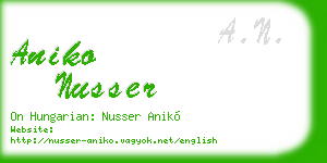 aniko nusser business card